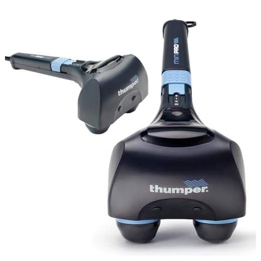 Thumper Mini Pro - Masajeador eléctrico de mano, color azul / negro