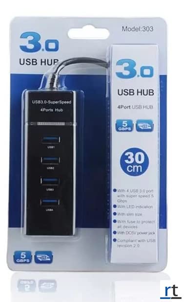 Mini Portable Extension 4 Port USB Hub 3.0 High Speed 5 GBPS with LED Indicator Compatible with PC Laptop Mobile Tablets Computers Notebook MacBook Air Mouse Keyboard Pendrive Hard Disks Camera-image-48