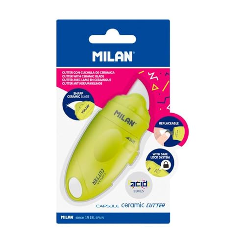 Blíster cúter hoja cerámica CAPSULE serie Acid MILAN®, amarillo