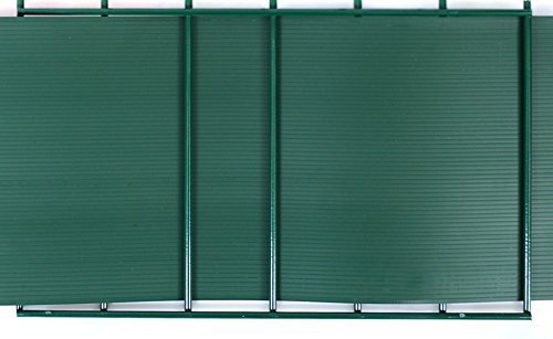Gartenwelt Riegelsberger Premium Sichtschutzstreifen Hart-PVC für Doppelstabmatten Grün RAL 6005 Länge 2,525 Meter Höhe 19 cm Stärke 1,35 mm 10 Stück