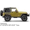 Mammoth Boulder Beadlock Style Wheel in Black 15x8 Aggressive Styling Rim Fits Jeep Wrangler TJ 1997-2006