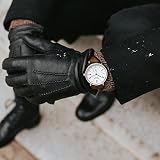 FEICE Męskie zegarki Bauhaus Design automatyczny zegarek wodoodporny szafirowy kryształ analogowe mechaniczne zegarki dla mężczyzn kobiet unisex -FM201, Brązowy, Mechaniczny, automatyczny zegarek