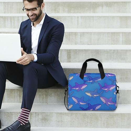 Funda para portátil 15.6" con correa y asa azul miniatura 3