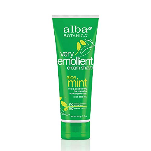 Alba Botanica Very Emollient Cream Shave, Aloe Mint, 8 Oz