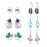 ✧✧Earring Gift Sets: Ideale Träne hänge ohrringe set für Frauen und Mädchen. Dieses Ohrstecker-Set aus Kristall ist ein schönes Geschenk für Ihre Mutter, Freundin, Schwestern und Frau.
