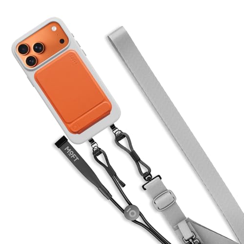 MOFT MOVAS Snap Case for iPhone 17 Pro Max Misty Cove & Phone Tripod Stand, MagSafe Wallet Tripod Stand Sunrise & Adjustable Phone Lanyard
