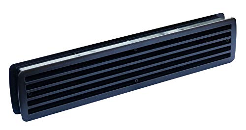 Preisvergleich Produktbild Türlüfter schwarz Kunststoff 457 x 92mm mit gesofteter Eckausbildung, incl. Montagematerial, Premium