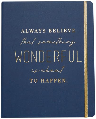 Eccolo World Traveler Cuaderno de tapa dura para escritorio, 256 páginas, 8-x 10 pulgadas, Always Believe