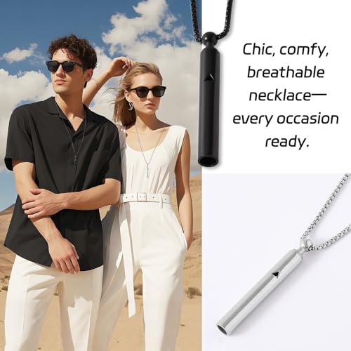 2 Pcs Breathing Necklace for Anxiety Relief Breathlink Anti Smoking Necklace Stop Smoking Aids Quit Vaping Tools for Smoking Cessation Fum Vaporless Inhaler for Natural Calm Stress Relief4