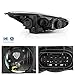 AKKON - Fits 2015 2016 2017 2018 Ford Focus Halogen Type Chrome Headlight w/LED DRL Tube Driver Left Side Replacement