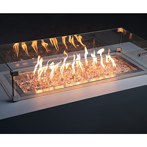 Stanbroil 10-Pound Reflective Tempered Fireplace Glass And Fire Pit Glass, Rose Gold, 1/2-Inch #TOP5