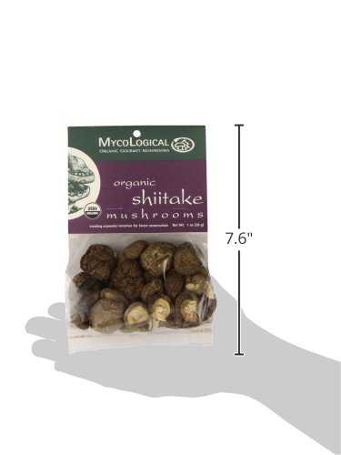 Mycological Dried Organic Shiitake Mushrooms, 1-Ounce Packages (Pack of 6)