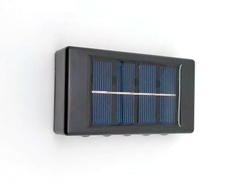 Kit 4x Arandela Solar 2 Focos Parede Slim 10 Fachos Led Externa Branco Quente Frio (Amarelo)