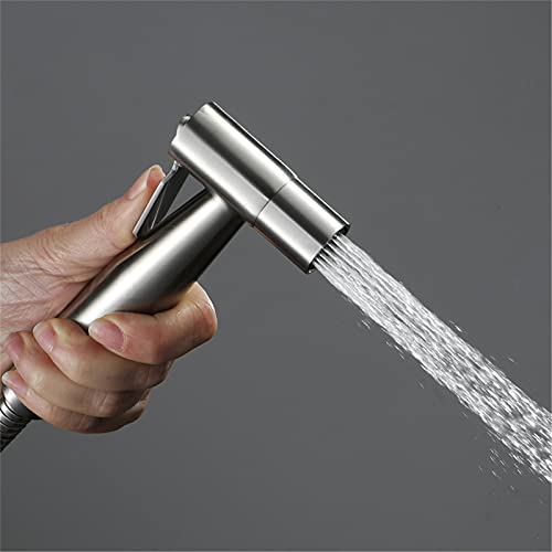 BDAYEK Bidet spray Handheld Bidet Sprayer with Angle Vavle, Stainless Steel Toilet Cleaner Bidet Sprayer Set, Baby Cloth Diaper Sprayer and Shower Wash Hose, Gold Square(Brushed) - Image 5