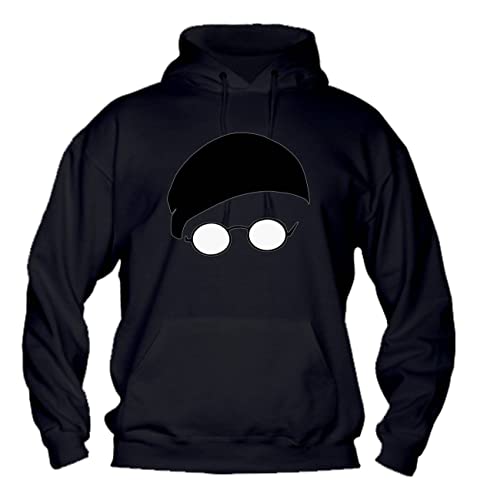 Felpa con Cappuccio Uomo & Bambino - Lucio - Super vestibilità Top qualità (XL, Nera)