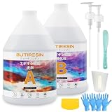 BUTIRESIN エポキシ樹脂 2 Gallon/8.6 kg 二液性レジン液 体積比1:1 大容量エポキシレジン液 ハードタイプ 操作簡単 レジンアートレジンアクセサリー ハンドメイド DIY 手芸用品