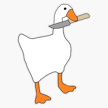 Duck Holding A Knife Sticker Vinyl Waterproof Sticker Decal Car Laptop Wall Window Bumper Sticker 5
