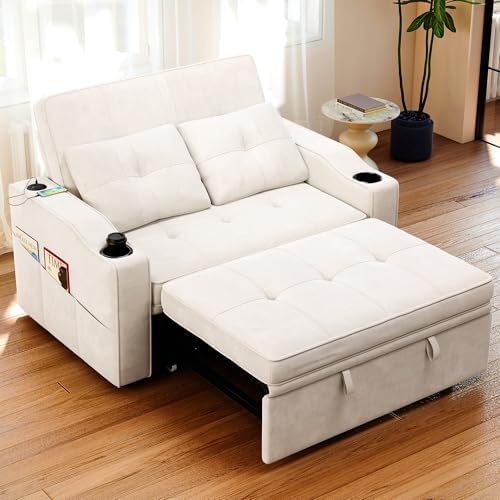 Real Relax 3 in 1 Loveseat Sleeper, Convertible Couch Bed, Pull O...