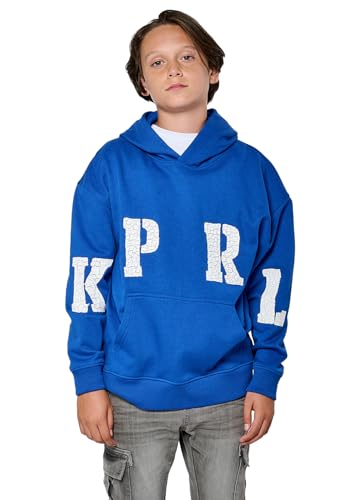 Kaporal, Sweatshirt pour Garcon, Coupe Confort, Manches Longues, Col Capuche, Modèle Myau, Couleur Royal, Taille 8 Ans