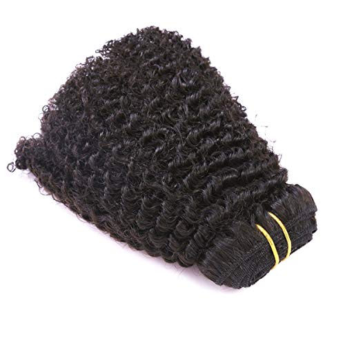 Anrosa 8A Grade Afro Kinkys Curly Clip Ins Natural 3C 4A Hair For African American Black Women Real Remy Hair Kinkys Curly Clip In Hair Extensions Human Hair 1B Natural Black Thick 120 Gram 12 Inch #TOP3