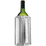 Con una capacidad de 1 litros Vacu Vin 8714793388031 Enfriador Activo de Vino, plástico, Plata