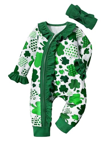 Von kilizo St Patrick's Day Baby Girl Outfit - 0-3 Months