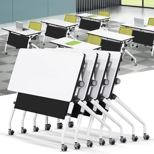 Modern Folding Conference Table for 2-10 People, Modular Office Training