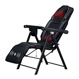 Ezencon Foldable Electric Massage Chair with Heat, Shiatsu, Kneading, Vibration, Full Body Relaxation, Adjustable Backrest & Neck Height, Gifts for Dad Mom Women Men