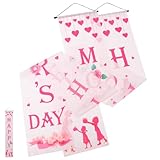 Décorations de porte pour la fête des mères : fabriquées en tissu Oxford de qualité supérieure, pratique et assez pour l'utiliser, panneau de porte de fête des mères