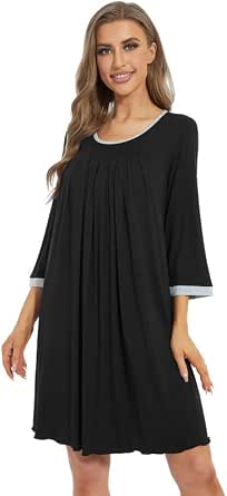 WiWi Women's Bamboo Viscose Nightgown - Sleeveless Tank Sleep Shirt, Super Soft & Cool, Plus Size S-4X