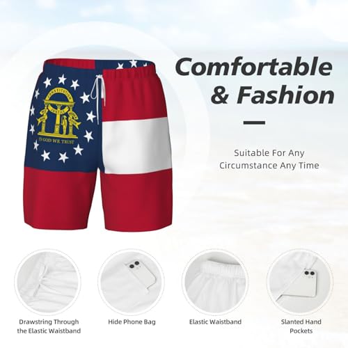 Short de bain respirant séchage rapide drapeau Géorgie surf