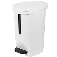 Vista 1 de Cabilock Cubo de basura con pedal de pie, cesta de basura versátil para baño, cocina y automóvil, contenedor con tapa