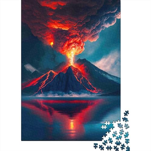 Puzzle de 1000 piezas de volcán en erupción para adultos en formato de 70x50cm