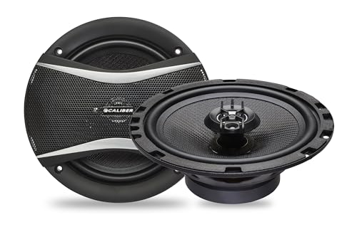 Caliber Haut Parleur Voiture - 2X Enceinte Voiture 120W - Matériel de Montage Inclus - Noir - 6,5 Pouces