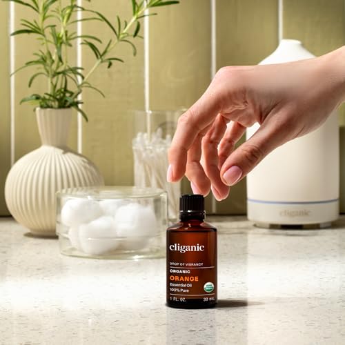 Image of Cliganic Organic Sweet Orange Essential Oil, 4oz - 100% Pure Natural for Aromatherapy Diffuser | Non-GMO Verified