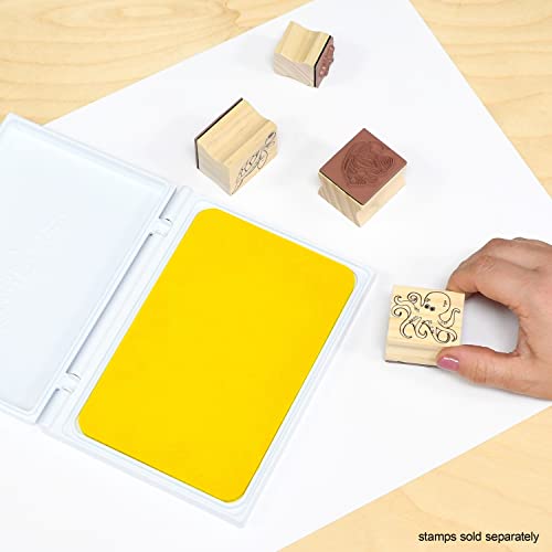 Ready 2 Learn Jumbo Washable Stamp Pad - Yellow - 6.2"L X 4.1"W - Non-Toxic - Fade Resistant - Ideal Size For Baby Handprints And Footprints #TOP1