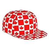 Ninainaid Casquette de baseball imprimée drapeau canadien, chapeau athlétique, chapeaux pour hommes et femmes. noir