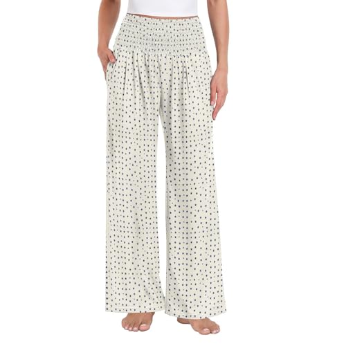 Pantalon palazzo fluide taille haute qui affine la silhouette avec poches