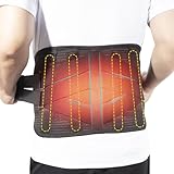 HONGJING Back Support Belt with Heat for Lower Back Pain Relief, Rechargeable Back Bace with 3 Temperature for Herniated Disc, Sciatica, Works for Men or Women (L)