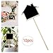 FQRDKT Small Chalkboards Signs Price Tags 10x Wood Ideal Gift Smooth Surface Small Blackboard Table Signs for Daily Event Weddings, 8x7.5x11cm