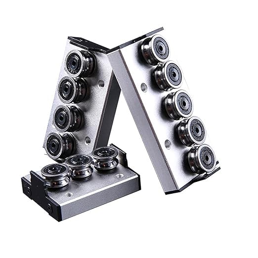 1Pcs SGB10UU-4 Four Ball Bearing Slider Block, 4-Wheel Ball Bearing Block, Compact Dual Axis Linear Guide Shaft Block for Double Axis Roller Linear Motion Guide Rail Track SGR10
