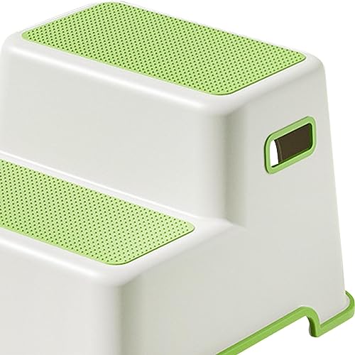 Tabouret à deux marches pour tout-petit vert Gralara