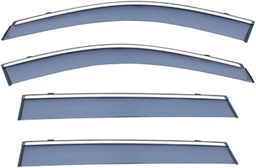 liufangfc Wind Deflectors for Kia KX7 MK1 2016-2021 – 4pc Tape-On Smoked Visors, Weatherproof, Anti-Salt/Snow, Low-Noise