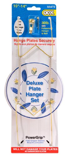 OOK 50472 Deluxe Plate Hanger with Steel Pro Supports Up to 30 Pounds 10-Inch to 14-Inch - Thumbnail 2