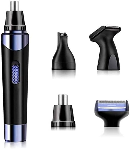 Ear and Nose Hair Trimmer Clipper for Men,4 in 1, Rechargeable Professional Eyebrow Trimmer, Lithium Battery Powered, Washable Heads