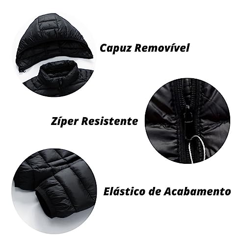 Jaqueta Puffer Bobojaco Corta Vento Nylon Blusa Frio Neve Moto Reforçada (as2, alpha, s, regular, re