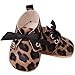 SM SunniMix 1 Paar Puppenschuhe Schnüren Leopard gedruckt Bootsschuhe Schuhe für 18 Zoll Mädchenpuppe - Dunkelbraun