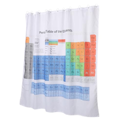 Rideau de douche tableau périodique imperméable avec doublure intégrée - 2