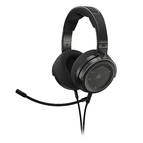 Corsair Virtuoso PRO Wired Open Back Gaming Headset - Detachable Uni-Directional Microphone - 50mm Graphene Drivers - 20Hz-40 kHz Frequency Response - Carbon by Corsair - Used condition - US$71.52