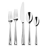 Gourmet Settings 20-Piece Silverware Soprano Collection Polished Stainless Steel Flatware Sets,...